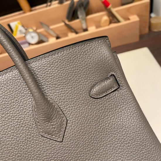 エルメスバーキン 25 Birkin  8F/Etain エタン ゴールド金具  全手縫い