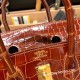 エルメスバーキン 25センチポロサスマットporous Crocodile 33/mielミールゴールド金具  全手縫いbirkin25-004