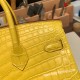 エルメスバーキン 25センチニロティカス Crocodile NiloticusM9 / mimosa ミモザゴールド金具  全手縫いbirkin25-010