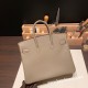 エルメスバーキン 25センチヴォーエプソン Epsom 18 /Étoupe Grey エトゥープシルバー金具 全手縫いbirkin25-042