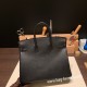 エルメスバーキン 25センチヴォーエプソン Epsom 89/ Black ブラックシルバー金具 全手縫いbirkin25-043