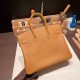 エルメスバーキン 25センチヴォーエプソン Epsom 37 /Gold ゴールドゴールド金具  全手縫いbirkin25-049