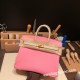 エルメスバーキン 25センチヴォーエプソン Epsom ピンク X クレ 5P/ Pink & 10/ Craieゴールド金具  全手縫いbirkin25-052