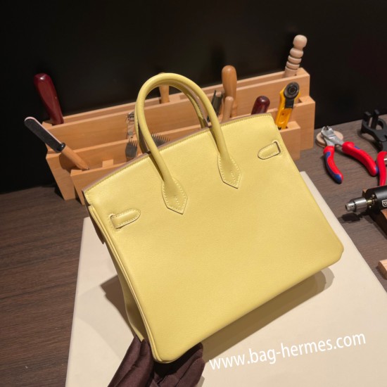 エルメスバーキン 25センチスイフト swift ジョーヌプッサン1Z/Jaune Poussinゴールド金具  全手縫いbirkin25-070