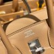 エルメスバーキン 25センチスイフト swift チャイ0M/Chai シルバー金具 全手縫いbirkin25-074