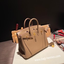 エルメスバーキン 25センチスイフト swift チャイ X モーヴシルベストル0M/Chai & X9 /Mauve Sylvestre  ゴールド金具  全手縫いbirkin25-075