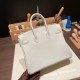 エルメスバーキン 25センチスイフト swift パールグレー 80 Pearl Grey シルバー金具 全手縫いbirkin25-080