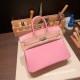 エルメスバーキン 25センチスイフト swift ピンク 5P /Pink シルバー金具 全手縫いbirkin25-082