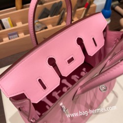 エルメスバーキン 25センチスイフト swift ピンク 5P /Pink シルバー金具 全手縫いbirkin25-082