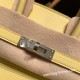 エルメスバーキン 25センチスイフト swift ジョーヌプッサン1Z /Jaune Poussin シルバー金具 全手縫いbirkin25-083