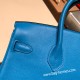 エルメスバーキン 25センチスイフト swift ブルーフリーダ 0F /Blue Fridaゴールド金具  全手縫いbirkin25-084