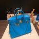 エルメスバーキン 25センチスイフト swift ブルーフリーダ 0F /Blue Fridaゴールド金具  全手縫いbirkin25-084