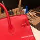 エルメスバーキン 25センチスイフト swift ルージュクー S3 /Rouge Cœur シルバー金具 全手縫いbirkin25-086