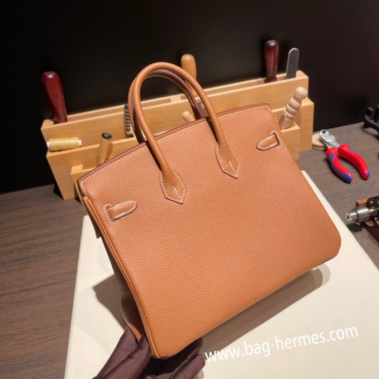 エルメスバーキン 25センチトゴ Togo ゴールド 37/Goldゴールド金具  全手縫いbirkin25-088