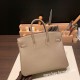 エルメスバーキン 25センチトゴ Togo エトゥープ18 /Étoupe Grey シルバー金具 全手縫いbirkin25-091