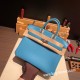 エルメスバーキン 25センチトゴ Togo ブルーノールP3 /Blue du Nord シルバー金具 全手縫いbirkin25-101