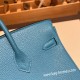 エルメスバーキン 25センチトゴ Togo ブルーノールP3 /Blue du Nord シルバー金具 全手縫いbirkin25-101