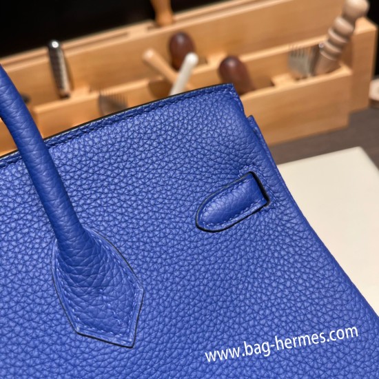 エルメスバーキン 25センチトゴ Togo ブルーエレクトリック7T/ Blue Electricゴールド金具  全手縫いbirkin25-107