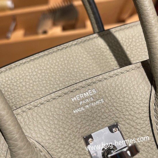 エルメスバーキン 25センチトゴ Togo セージQ1 /Sauge シルバー金具 全手縫いbirkin25-108