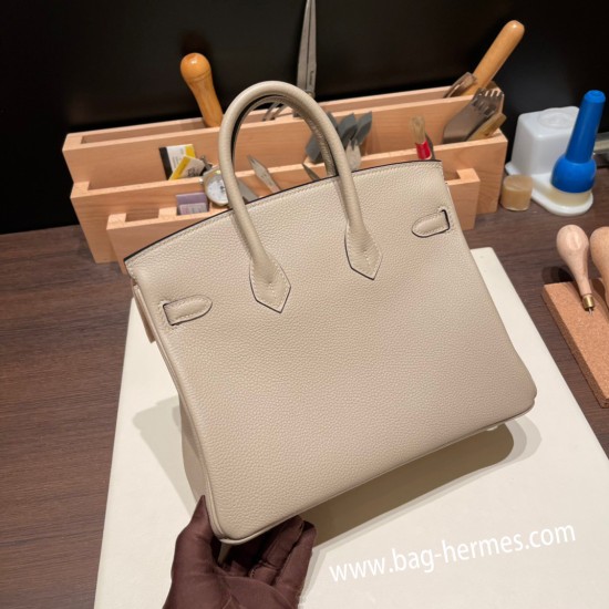 エルメスバーキン 25センチトゴ Togo トゥルティエールグレー81 /Gris Tourterelleゴールド金具  全手縫いbirkin25-111