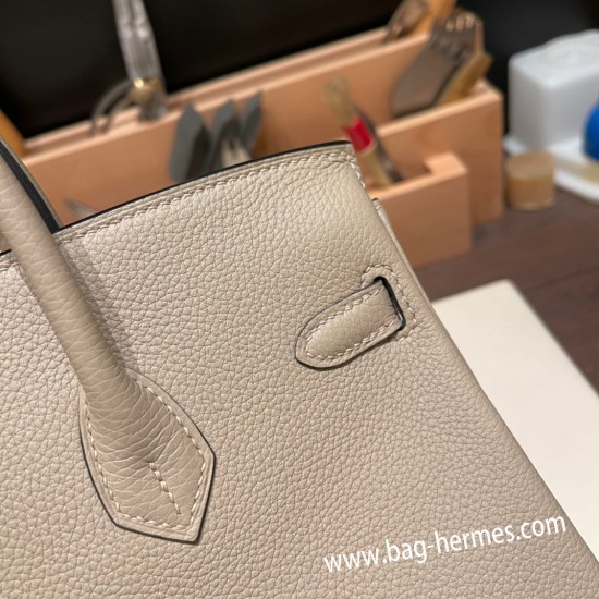 エルメスバーキン 25センチトゴ Togo トゥルティエールグレー81 /Gris Tourterelleゴールド金具  全手縫いbirkin25-111