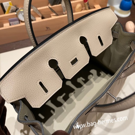 エルメスバーキン 25センチトゴ Togo トゥルティエールグレー81 /Gris Tourterelleゴールド金具  全手縫いbirkin25-111