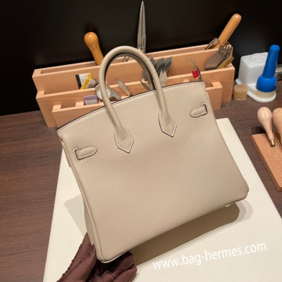 エルメスバーキン 25センチトゴ Togo トゥルティエールグレー81/Gris Tourterelleゴールド金具  全手縫いbirkin25-112