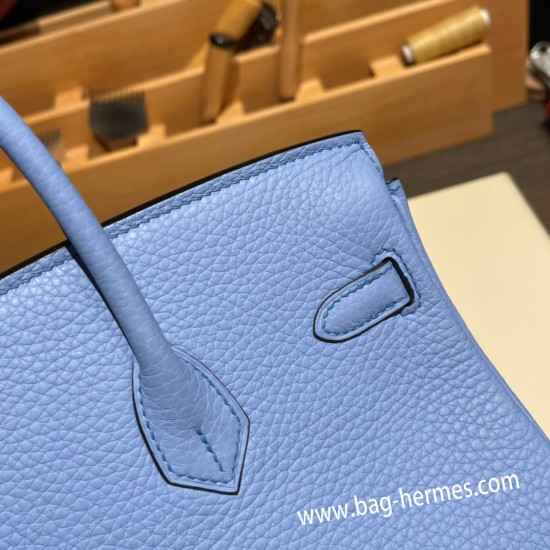 エルメスバーキン 25センチトゴ Togo ブルーパラダイス2T/ Blue Paradiseゴールド金具  全手縫いbirkin25-117