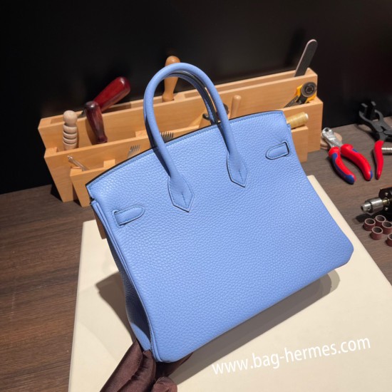 エルメスバーキン 25センチトゴ Togo ブルーパラダイス2T/ Blue Paradiseゴールド金具  全手縫いbirkin25-117