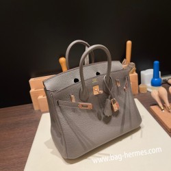 エルメスバーキン 25センチトゴ Togo エタン8F/Etain  RoseRose Gold  Hardware  全手縫いbirkin25-120