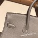 エルメスバーキン 25センチトゴ Togo グリアスファルトM8/ Gris Asphaltゴールド金具  全手縫いbirkin25-122