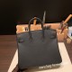 エルメスバーキン 25センチトゴ Togo ブラック89/ Blackゴールド金具  全手縫いbirkin25-131