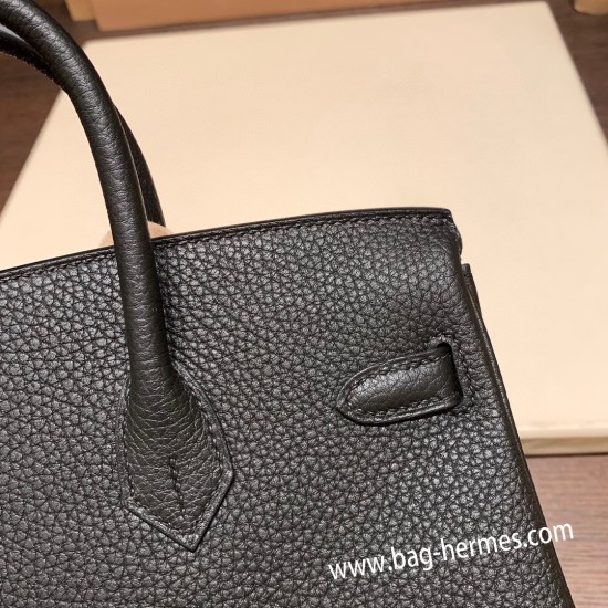 エルメスバーキン 25センチトゴ Togo ブラック89/ Blackゴールド金具  全手縫いbirkin25-131