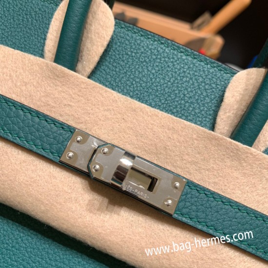 エルメスバーキン 25センチトゴ Togo マラカイトnew stock  Z6 /Malachite シルバー金具 全手縫いbirkin25-140