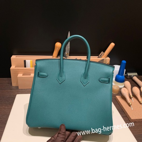 エルメスバーキン 25センチトゴ Togo マラカイトnew stock  Z6 /Malachite シルバー金具 全手縫いbirkin25-140