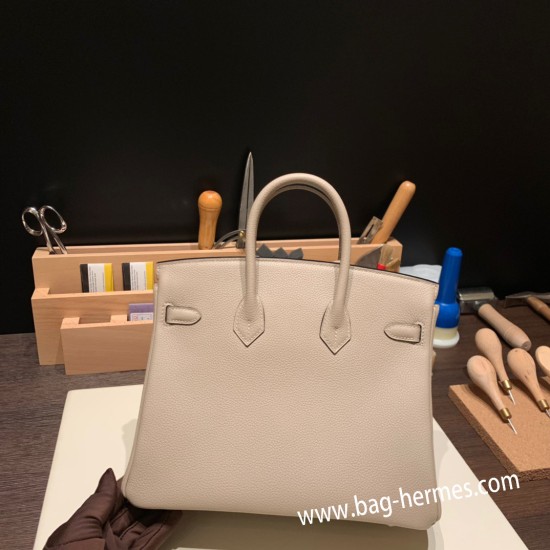 エルメスバーキン 25センチトゴ Togo トゥルティエールグレーnew stock  81 /Gris Tourterelleゴールド金具  全手縫いbirkin25-143