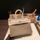 エルメスバーキン 25センチトゴ Togo クレXエトゥープ10/ Craie & Étoupe Grey シルバー金具 全手縫いbirkin25-145