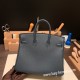 エルメスバーキン 25センチトゴ Togo ヴェールシプレス X ディープブルー 6O/Vert Cypres & S4 /Deep Blue シルバー金具 全手縫いbirkin25-147