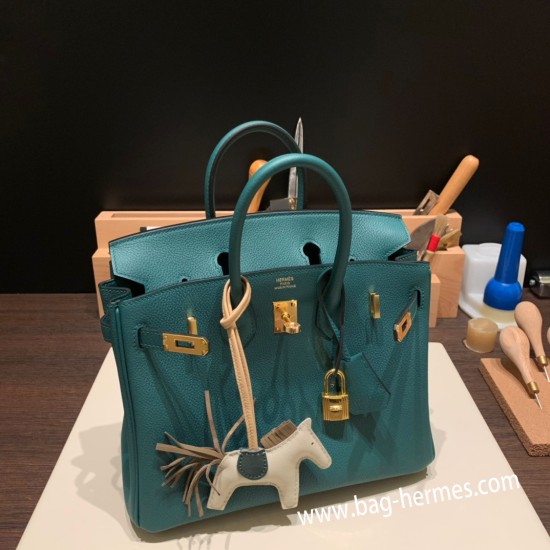 エルメスバーキン 25センチトゴ Togo マラカイト Z6 /Malachiteゴールド金具  全手縫いbirkin25-149