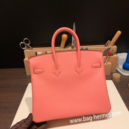 エルメスバーキン 25センチトゴ Togo ローズエテ K4 /Rose d’eteゴールド金具  全手縫いbirkin25-153