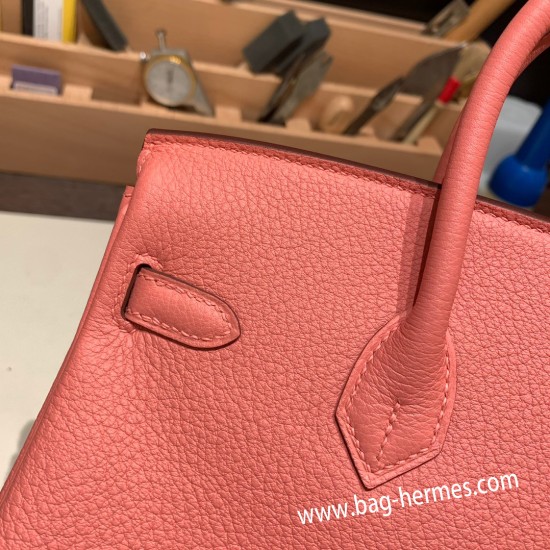 エルメスバーキン 25センチトゴ Togo ローズエテ K4 /Rose d’eteゴールド金具  全手縫いbirkin25-153