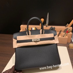 エルメスバーキン 25センチトゴ Togo ブラック 89 /Black (Noir) シルバー金具 全手縫いbirkin25-154