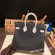 エルメスバーキン 25センチトゴ Togo ブラック X ホワイト89 /Black (Noir) & 01 /White  シルバー金具 全手縫いbirkin25-155