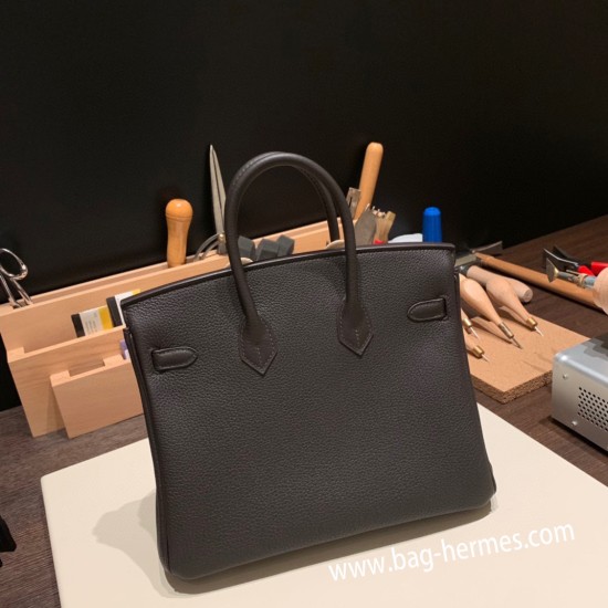 エルメスバーキン 25センチトゴ Togo エベーヌ46/Ebene シルバー金具 全手縫いbirkin25-161