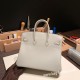 エルメスバーキン 25センチトゴ Togo パールグレー80/Pearl Grey ゴールド金具  全手縫いbirkin25-167