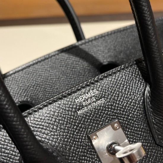 エルメスバーキン 25 外縫い 89 Black (Noir)ブラック全手縫いbirkin25-w013