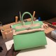 エルメスバーキン 25 外縫い ヴェールクリケット3I Vert Criquet 全手縫いbirkin25-w026