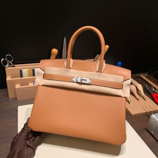 エルメスバーキン 30センチジョナサン  JonathanJonathan 37/Goldシルバー金具 birkin30-013 全手縫い