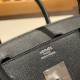 エルメスバーキン 30センチヴォーエプソン Epsom 89/Black (Noir) ブラックシルバー金具 birkin30-026 全手縫い