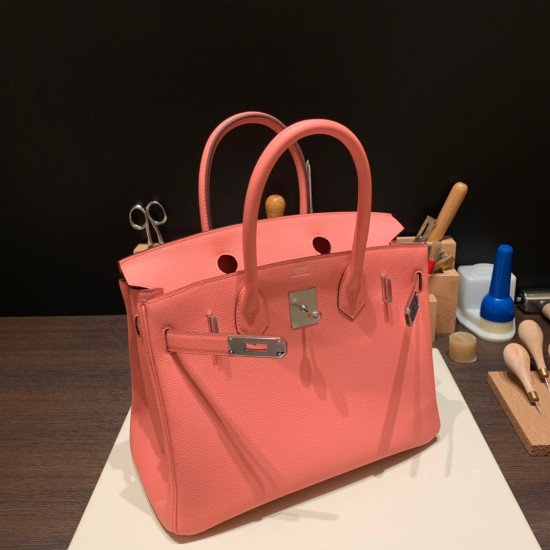 エルメスバーキン 30センチトゴ Togo 4B/Biscuit ビスキュイシルバー金具 birkin30-047 全手縫い